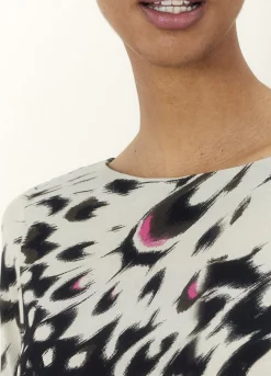 Abstract Butterfly Print Top