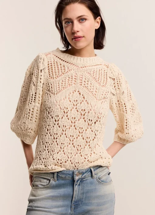 Ajour-Knitted Jumper