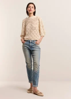 Ajour-Knitted Jumper