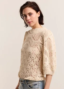 Ajour-Knitted Jumper