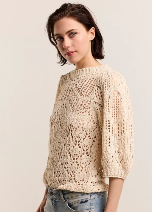 Ajour-Knitted Jumper