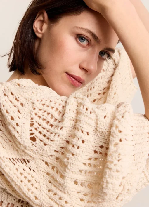 Ajour-Knitted Jumper