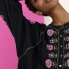 Blouse With Floral Embroidery