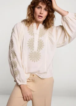 Blouse With Gold Embroidery