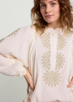 Blouse With Gold Embroidery