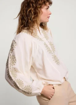 Blouse With Gold Embroidery