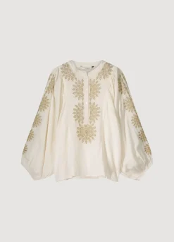 Blouse With Gold Embroidery
