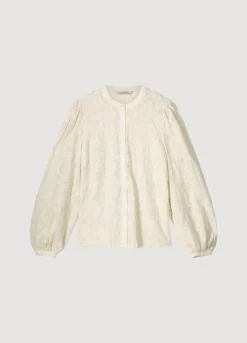 Blouse With Inlaid Flowers