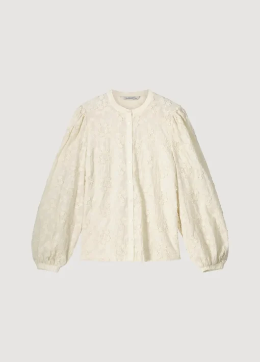 Blouse With Inlaid Flowers