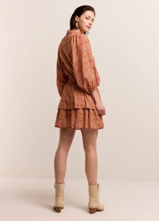 Blouse With Pleated Balloon Sleeves