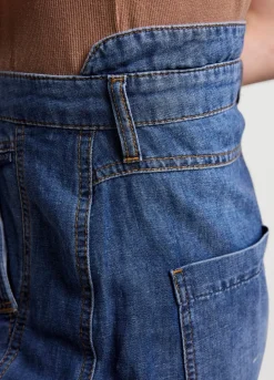 Denim Cargo Pants