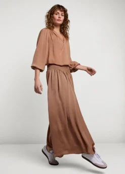 Drapey Satin Skirt