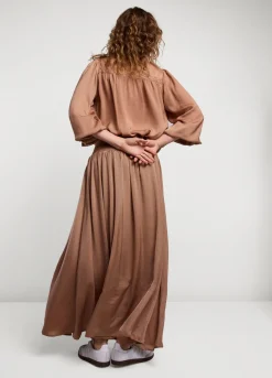 Drapey Satin Skirt