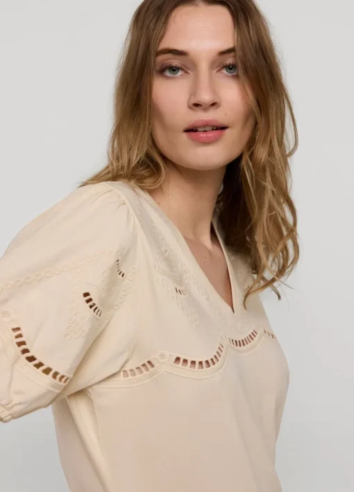 English Embroidery Jersey Top