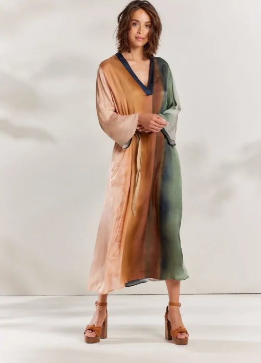 Faded-Print Dress