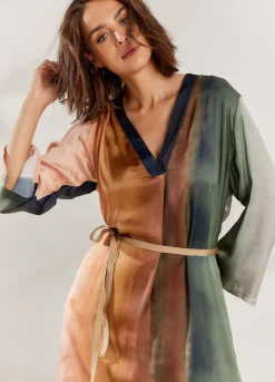 Faded-Print Dress
