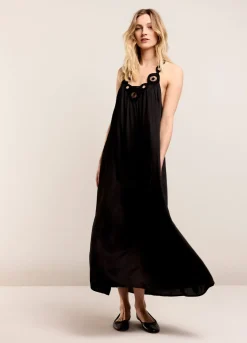 Halter Dress In Viscose Satin