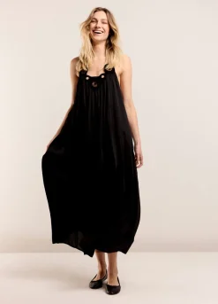 Halter Dress In Viscose Satin