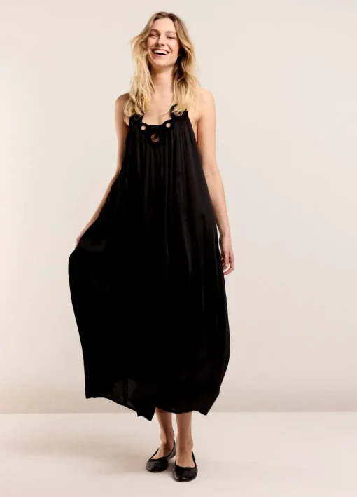 Halter Dress In Viscose Satin