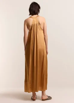 Halter Dress In Viscose Satin