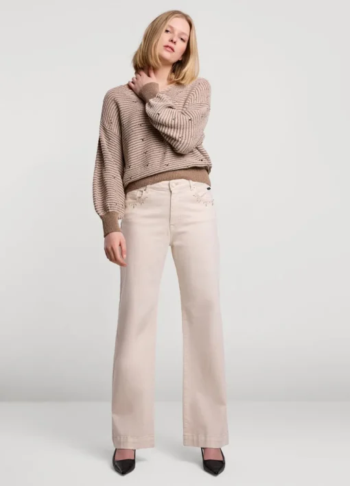 Jumper With Knitted-In Stripe