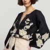 Linen-Blend Blouse