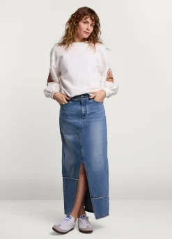 Long Denim Skirt