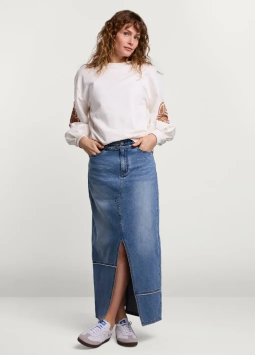 Long Denim Skirt