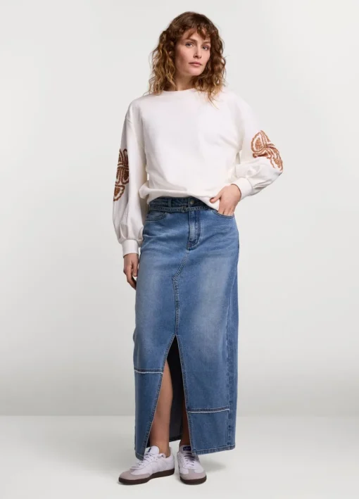 Long Denim Skirt