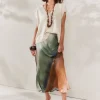 Mid-Length Faded Skirt