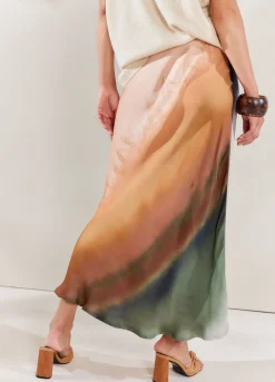 Mid-Length Faded Skirt