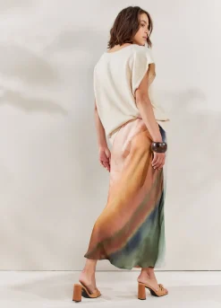 Mid-Length Faded Skirt