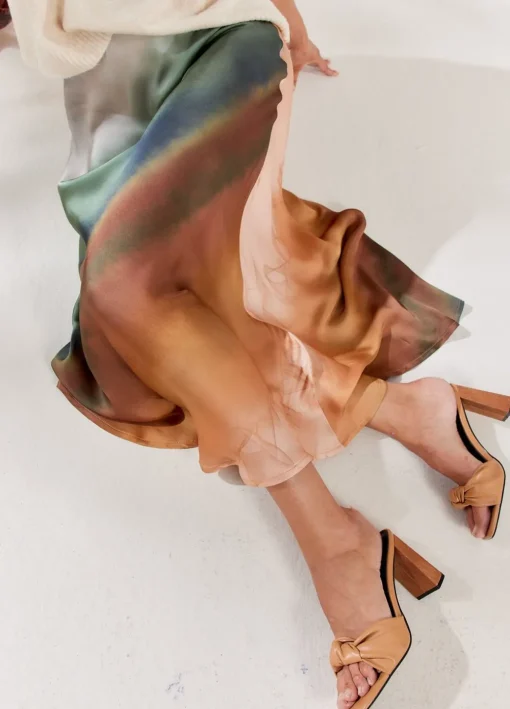 Mid-Length Faded Skirt