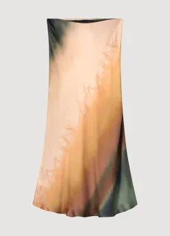 Mid-Length Faded Skirt