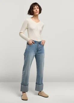 Rib-Knitted Jumper