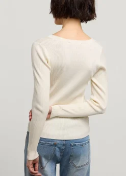Rib-Knitted Jumper