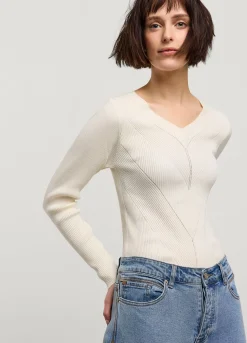 Rib-Knitted Jumper