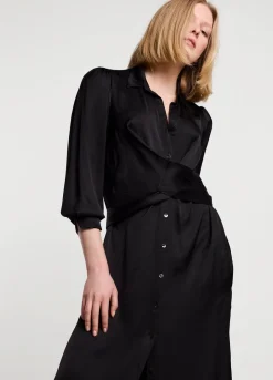 Silky Touch Button-Down Dress