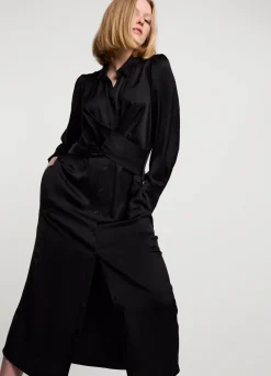 Silky Touch Button-Down Dress