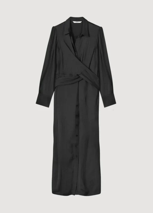 Silky Touch Button-Down Dress