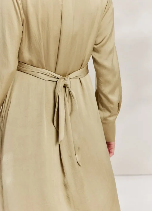 Silky-Touch Button-Down Dress
