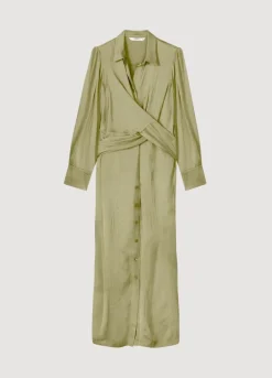 Silky-Touch Button-Down Dress