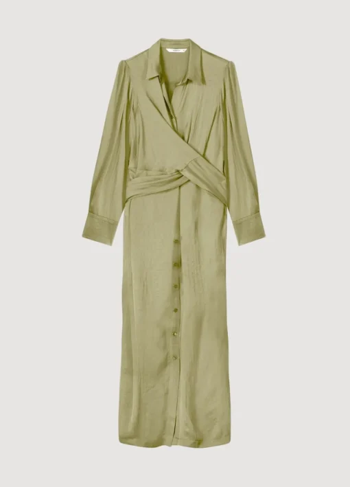 Silky-Touch Button-Down Dress