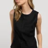 Sleeveless, Linen-Blend Top