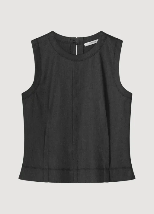 Sleeveless, Linen-Blend Top