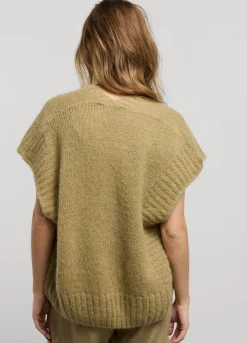 Sleeveless Open Cardigan