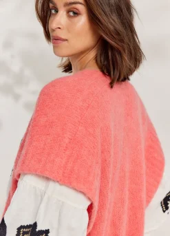 Sleeveless Open Cardigan