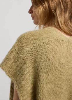 Sleeveless Open Cardigan