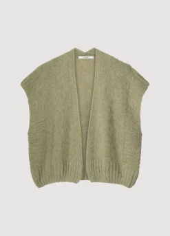 Sleeveless Open Cardigan
