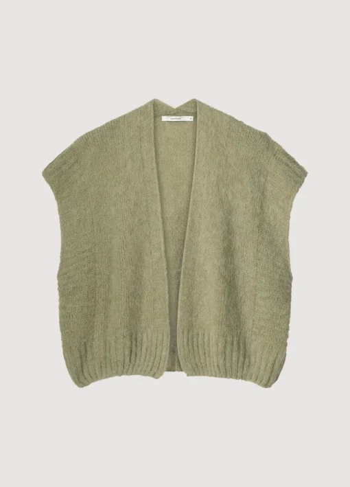 Sleeveless Open Cardigan